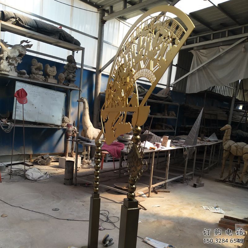 戶外扇子雕塑廠家 噴漆公園小品 現(xiàn)代不銹鋼扇子雕塑 戶外扇子雕塑廠家 噴漆公園小品 現(xiàn)代不銹鋼扇子雕塑