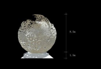 廣場(chǎng)花球雕塑廠家  戶外烤漆小品  鏤空不銹鋼花球雕塑
