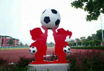 大型足球雕塑廠家 鍛造公園小品 校園不銹鋼足球雕塑