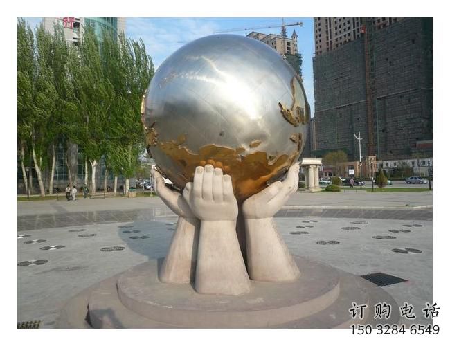 歐式地球儀雕塑廠家 抽象擺件 體育場(chǎng)不銹鋼地球儀雕塑