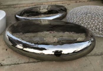 抽象鵝卵石雕塑廠家 創(chuàng)意小品 歐式不銹鋼鵝卵石雕塑