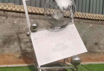 拉絲電腦雕塑廠(chǎng)家 鏤空創(chuàng)意擺件 別墅區(qū)不銹鋼電腦雕塑