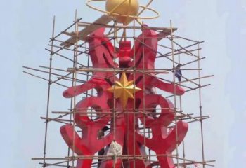 街道甲骨文雕塑廠家 烤漆現(xiàn)代擺件 大型不銹鋼甲骨文雕塑