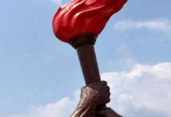 烤漆火炬雕塑廠家 大型別墅區(qū)擺件 現代不銹鋼火炬雕塑