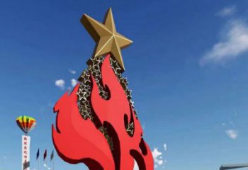 拉絲火苗雕塑廠家 鏤空創(chuàng)意擺件 大型不銹鋼火苗雕塑