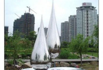 公園水滴雕塑廠家 戶(hù)外擺件 創(chuàng)意不銹鋼水滴雕塑
