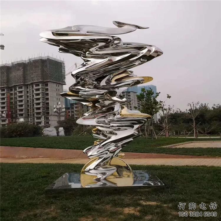 大型商場(chǎng)海浪雕塑廠家 創(chuàng)意擺件 鏡面不銹鋼海浪雕塑