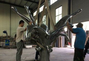 房地產(chǎn)水花雕塑廠家 鏡面擺件 鍛造不銹鋼水花雕塑生產(chǎn)