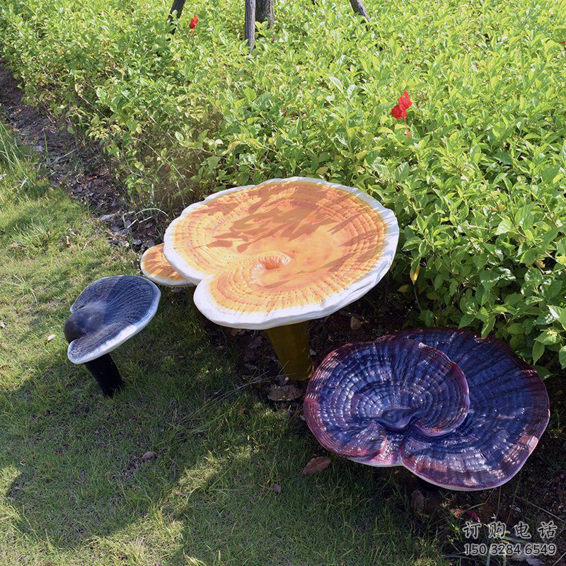 彩繪靈芝雕塑廠家 戶外擺件 街頭不銹鋼靈芝雕塑 彩繪靈芝雕塑廠家 戶外擺件 街頭不銹鋼靈芝雕塑