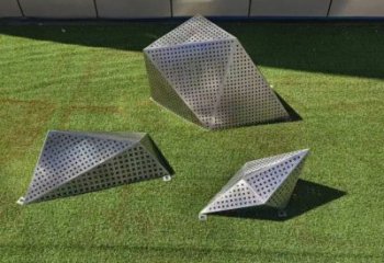 大型石頭雕塑廠家 鍛造發(fā)光小品 公園不銹鋼石頭雕塑