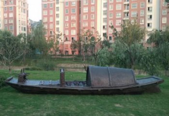 戶(hù)外帆船雕塑廠家 噴漆小品 現(xiàn)代不銹鋼帆船雕塑