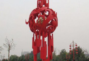 仿古燈籠雕塑廠家 創(chuàng)意小品 房地產(chǎn)不銹鋼燈籠雕塑