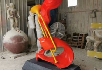 部隊(duì)號(hào)角雕塑廠家 現(xiàn)代小品 噴漆不銹鋼號(hào)角雕塑