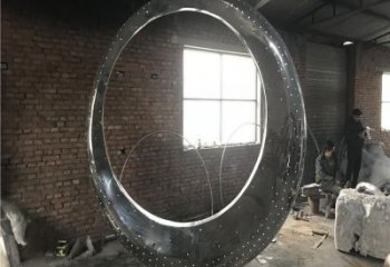 鏤空圓月雕塑廠家 戶外創(chuàng)意小品 住宅小區(qū)不銹鋼圓月雕塑