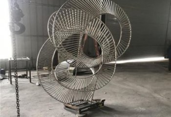 異形環(huán)形雕塑廠家 現(xiàn)代公園小品 拉絲不銹鋼環(huán)形雕塑生產(chǎn)