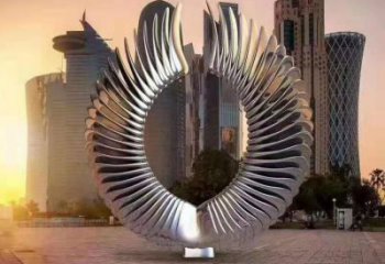 中式圓圈雕塑廠家 啞光小品 游樂場(chǎng)不銹鋼圓圈雕塑制作
