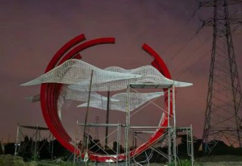鏤空云朵雕塑廠家 園林小品 住宅小區(qū)不銹鋼云朵雕塑生產(chǎn)