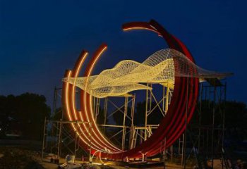 燈光云朵雕塑廠家 懸空小品 商業(yè)街不銹鋼云朵雕塑生產(chǎn)