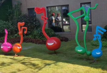 步行街音符雕塑廠家 游樂(lè)場(chǎng)小品 大型不銹鋼音符雕塑價(jià)格