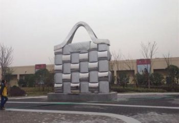 鏡面手提包雕塑廠(chǎng)家 廣場(chǎng)小品 步行街不銹鋼手提包雕塑