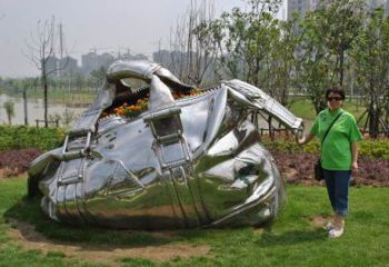 中式手提包雕塑廠(chǎng)家 鏡面小品 現(xiàn)代創(chuàng)意手提包雕塑制作
