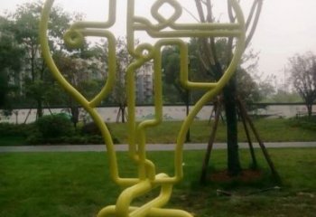 歐式電燈泡雕塑廠家 抽象希望擺件 戶外不銹鋼電燈泡雕塑