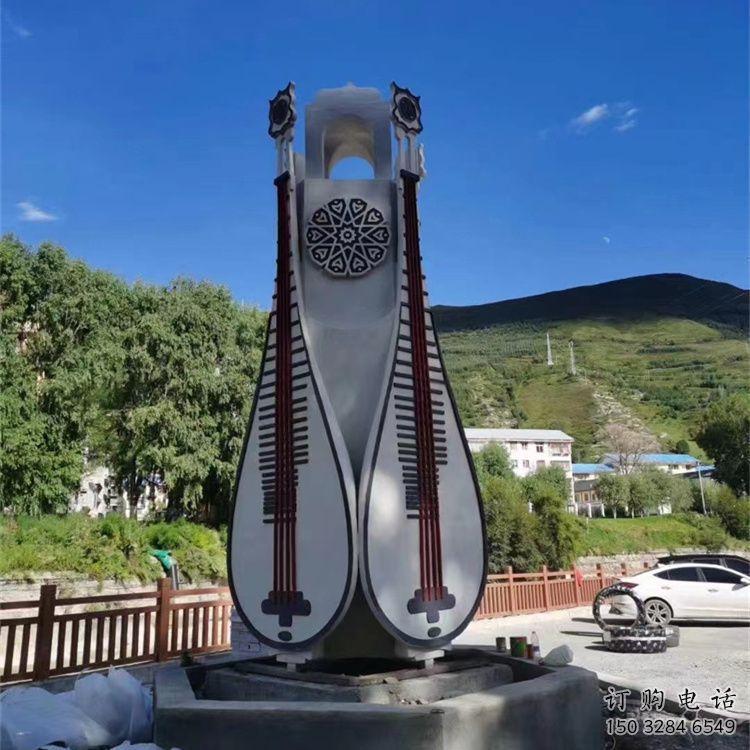噴漆提琴雕塑廠家 中式小品 現(xiàn)代不銹鋼提琴雕塑制作