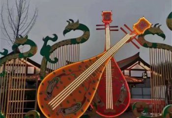 創(chuàng)意提琴雕塑廠家 烤漆小品 公園不銹鋼提琴雕塑