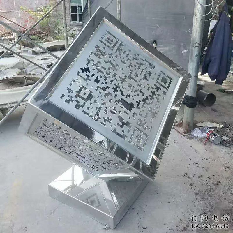 現(xiàn)代立方體雕塑廠家 大型別墅區(qū)擺件 鏡面不銹鋼立方體雕塑廠