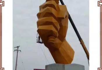 創(chuàng)意拳頭雕塑廠家 烤漆小品 公園不銹鋼拳頭雕塑廠