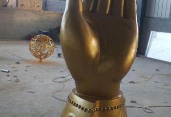 烤漆拈花指雕塑廠家 廣場(chǎng)小品 大型不銹鋼拈花指雕塑廠