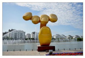 中式拇指雕塑廠家 戶外小品 游樂場(chǎng)不銹鋼拇指雕塑廠
