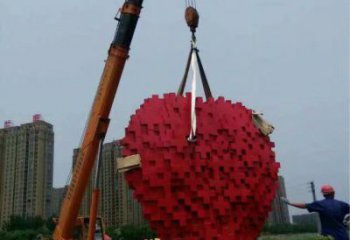 創(chuàng)意愛心雕塑廠家 戶外小品 公園不銹鋼愛心雕塑廠