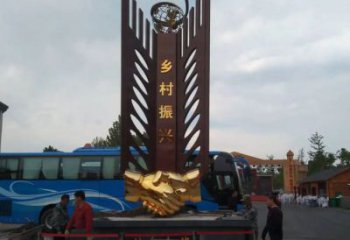 戶外路標雕塑廠家 噴漆小品 現(xiàn)代不銹鋼路標雕塑廠