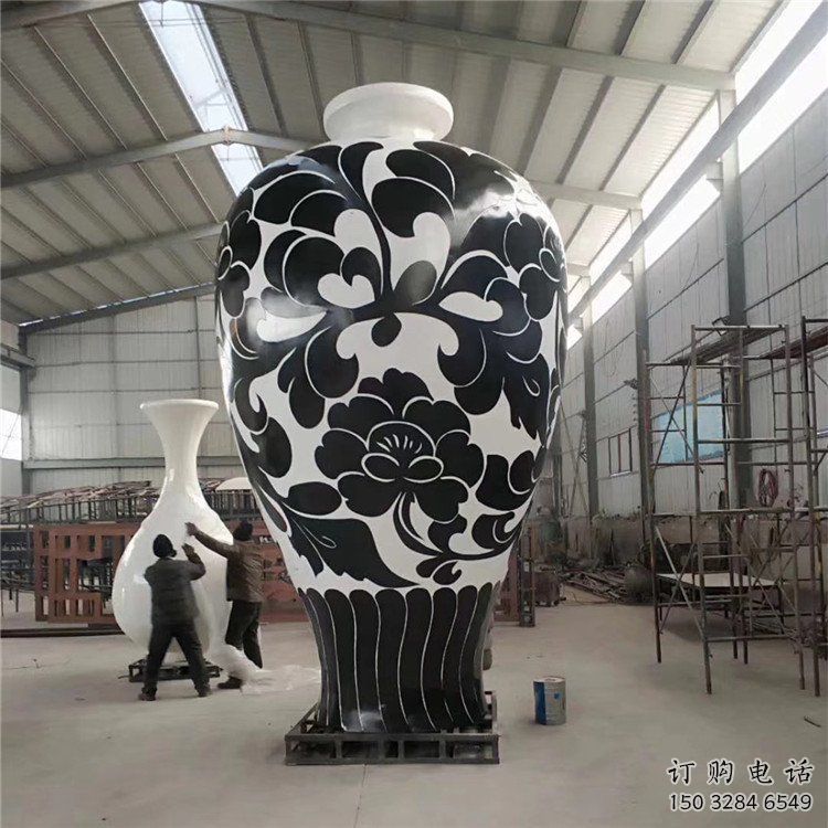 噴漆花瓶雕塑廠家 中式小品 大型不銹鋼花瓶雕塑廠 噴漆花瓶雕塑廠家 中式小品 大型不銹鋼花瓶雕塑廠
