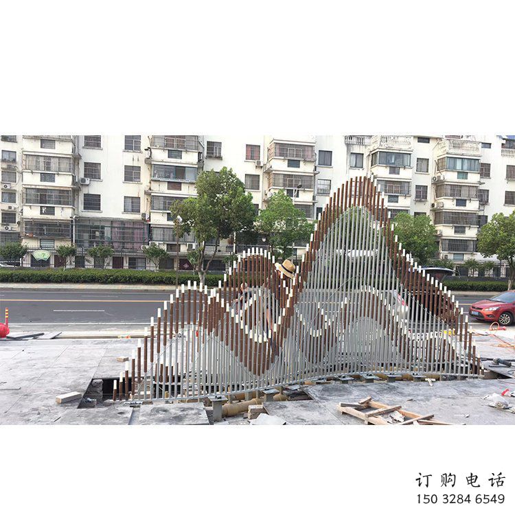 創(chuàng)意假山雕塑廠家 鏤空抽象小品 公園不銹鋼假山雕塑廠