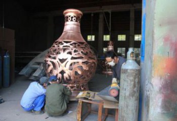 仿古花瓶雕塑廠家 公園小品 房地產(chǎn)不銹鋼花瓶雕塑廠