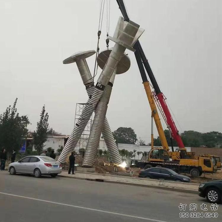 商業(yè)街螺釘?shù)袼軓S家 現(xiàn)代擺件 大型不銹鋼螺釘?shù)袼軓S