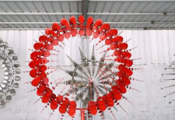 商業(yè)街風(fēng)動(dòng)雕塑廠家 戶外擺件 大型不銹鋼風(fēng)動(dòng)雕塑廠