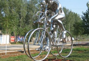 戶外自行車雕塑廠家 鏡面小品 現(xiàn)代不銹鋼自行車雕塑生產(chǎn)