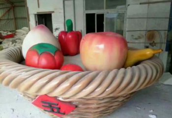 中式菜籃子雕塑廠家 現(xiàn)代小品 游樂場不銹鋼菜籃子雕塑廠