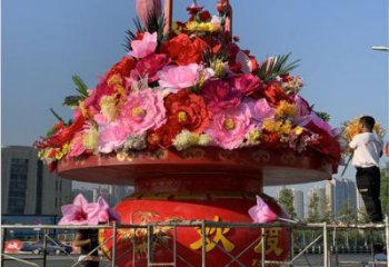 仿古花籃雕塑廠家 大型小品 房地產(chǎn)不銹鋼花籃雕塑生產(chǎn)