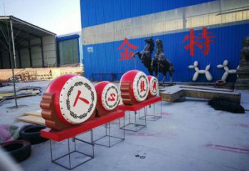 中式大鼓雕塑廠(chǎng)家 公園小品 戶(hù)外不銹鋼大鼓雕塑工廠(chǎng)