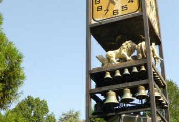 庭院鐘表雕塑廠家 現(xiàn)代小品 大型不銹鋼鐘表雕塑定制