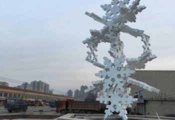 現(xiàn)代雪花雕塑廠家 大型別墅區(qū)擺件 鏤空不銹鋼雪花雕塑生產(chǎn)