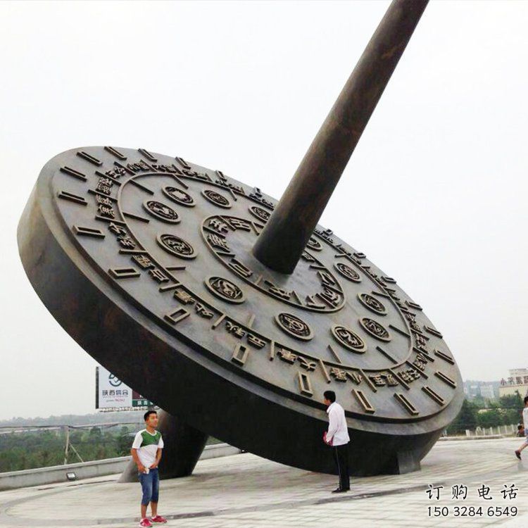 戶外日晷雕塑廠家 噴漆小品 創(chuàng)意不銹鋼日晷雕塑廠