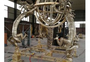 創(chuàng)意渾天儀雕塑廠家 戶外小品 公園不銹鋼渾天儀雕塑廠
