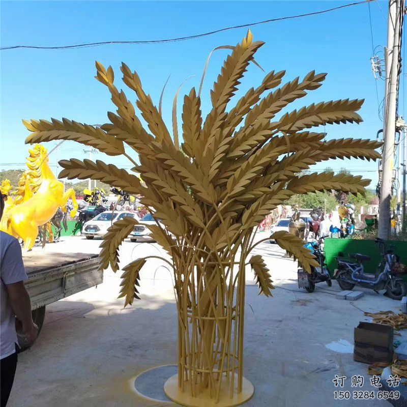 抽象麥穗雕塑廠家 噴漆小品 戶(hù)外烤漆不銹鋼麥穗雕塑廠