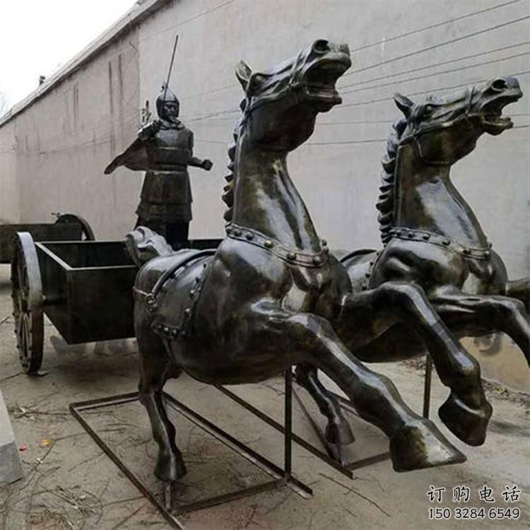 中式馬車(chē)雕塑廠家 公園仿古小品 游樂(lè)場(chǎng)不銹鋼馬車(chē)雕塑廠