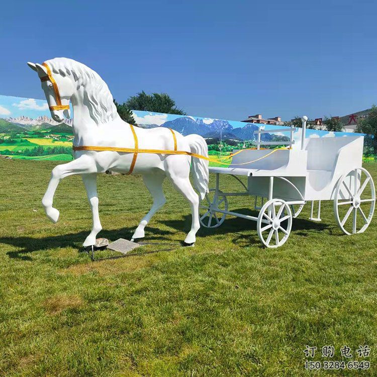 廣場馬車雕塑廠家 現(xiàn)代小品 創(chuàng)意不銹鋼馬車雕塑廠